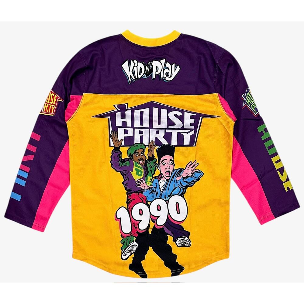 Kid N Play Men's Headgear Classics House Party Premium Embroidered Hockey Jersey - Picture 2 of 7